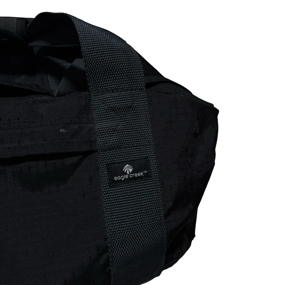 EAGLE CREEK ES Cargo Duffel Gear Bag Ripstop Nylon Black Gray Medium 24x12x11